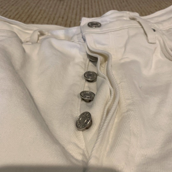 Agolde Women’s Nico High Rise Jeans White Denim Button Fly Size 26x26 - Picture 4 of 11